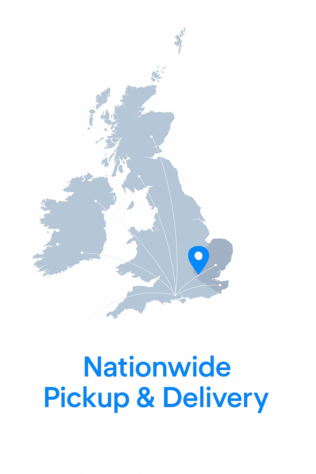 UK nationwide pickup and delivery coverage map